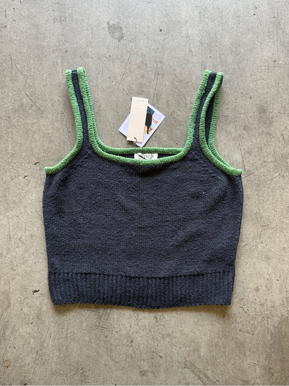 Nation LA - Peggy Sue Tank in Navy/Green - Size M